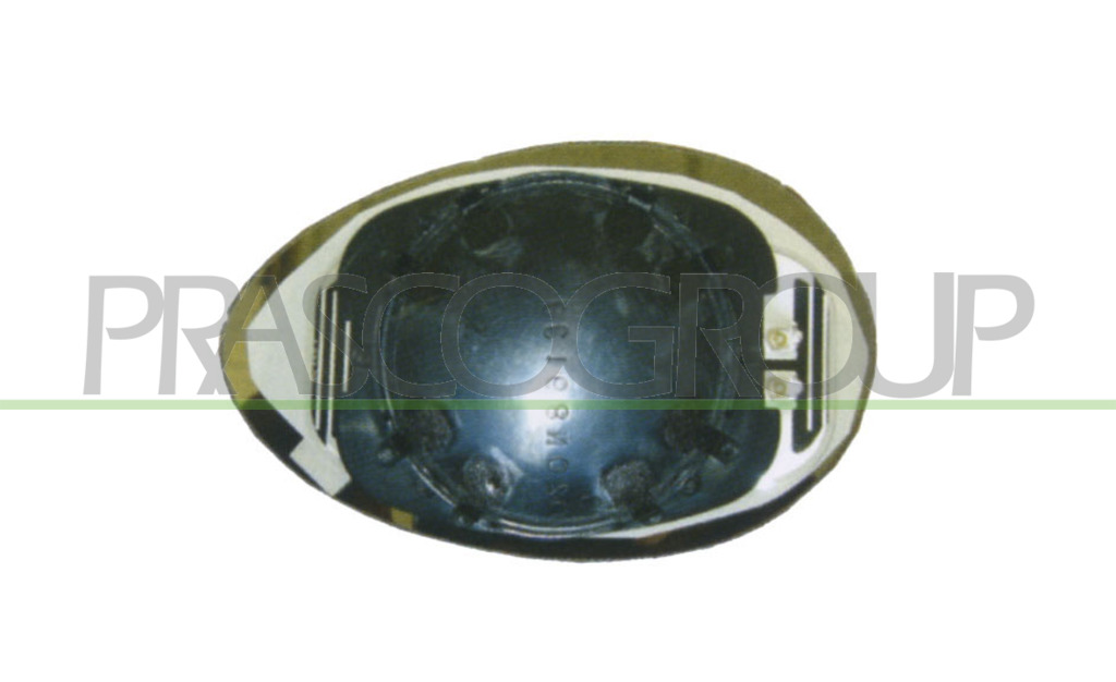 SPIEGELGLAS RECHTS-HEIZBAR-KONVEX-BLAU