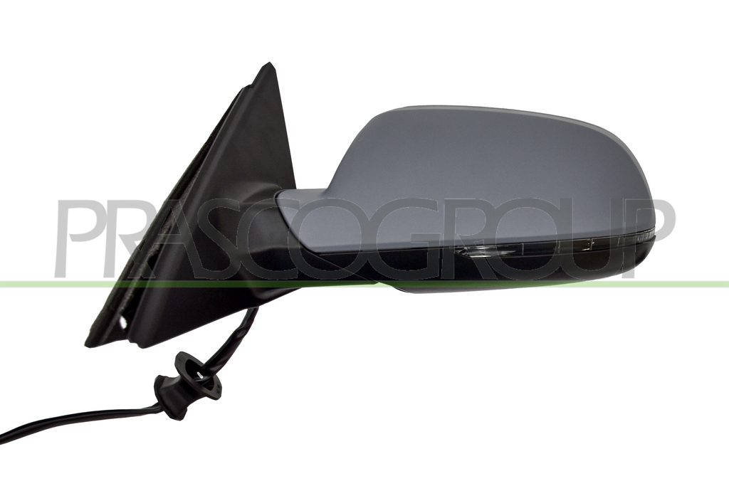 DOOR MIRROR LEFT-ELECTRIC-PRIMED-HEATED-WITH LAMP-ASPHERICAL-16H8P + 2H2P