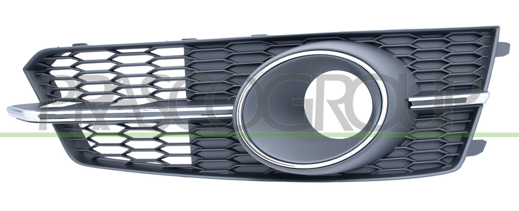 BUMPER GRILLE RIGHT-BLACK-WITH FOG LAMP HOLES-WITH CHROME FRAME AND CHROME MOLDING MOD. S-LINE
