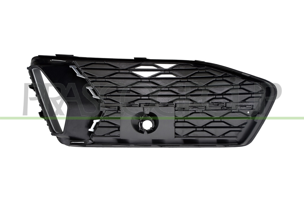 GRIGLIA DESTRA PARAURTI ANTERIORE-NERA-GOFFRATA-CON MODANATURA ARGENTO MOD. SPORT 