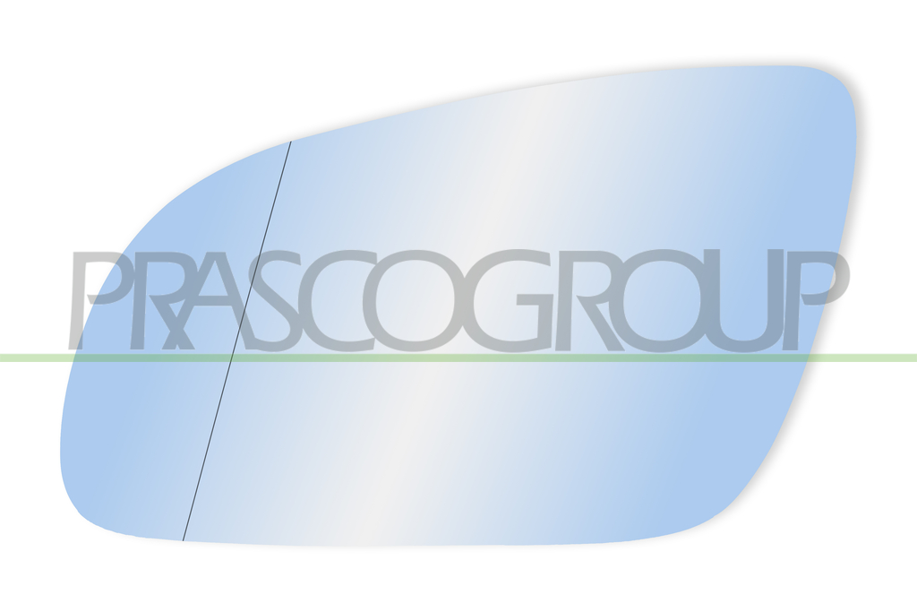 MIRROR GLASS BASE LEFT-ASPHERICAL-HEATED-BLUE