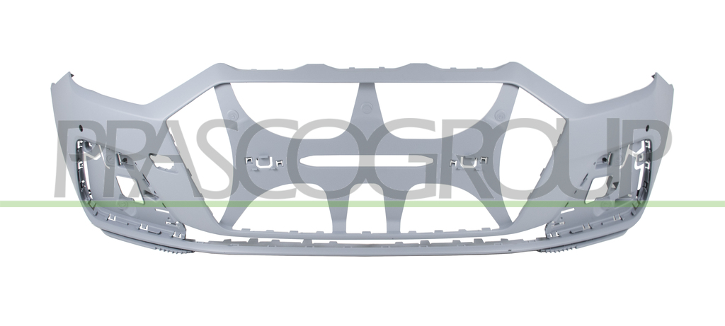 FRONT BUMPER-PRIMED-WITH PDC+SENSOR HOLDERS-WITH PARK ASSIST HOLES-WITH HEADLAMP WASHER CUTTING MARKS