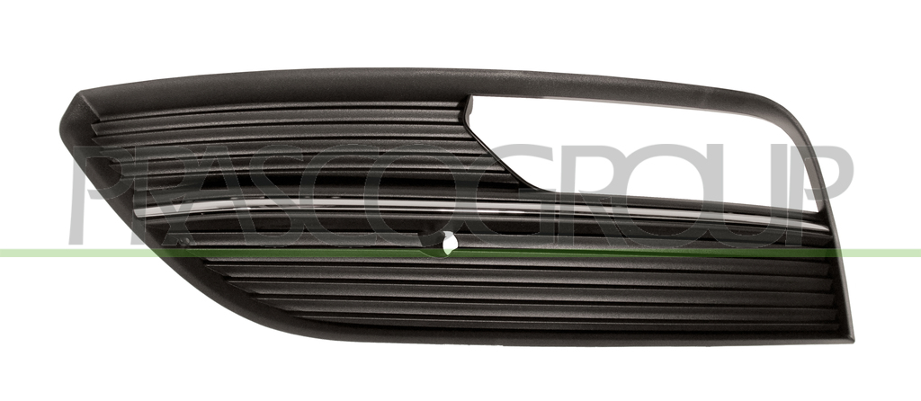 BUMPER GRILLE LEFT-BLACK-WITH FOG LAMP HOLES-WITH CHROME MOLDINGS