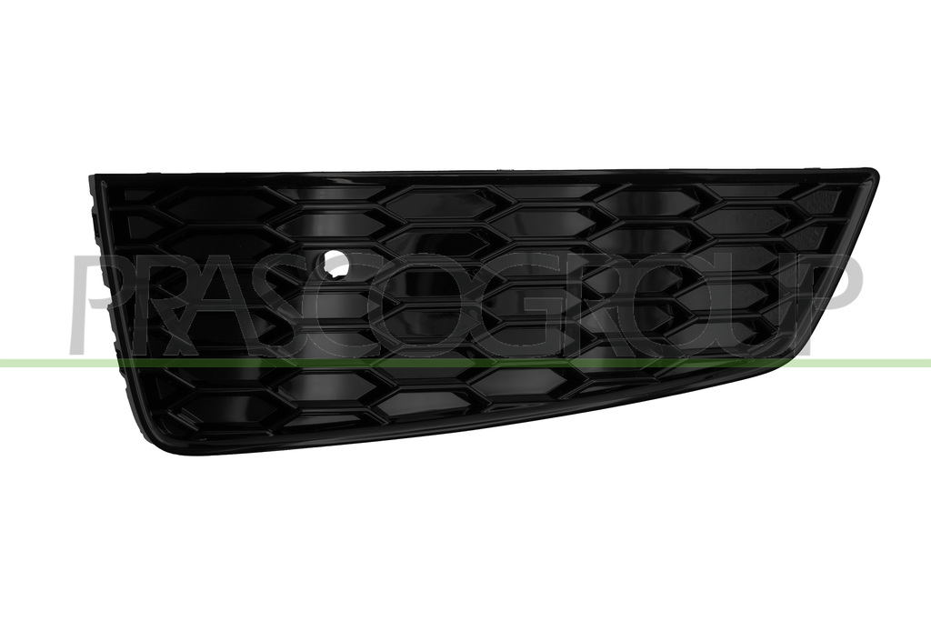 FRONT BUMPER GRILLE LEFT-UPPER-BLACK-GLOSSY