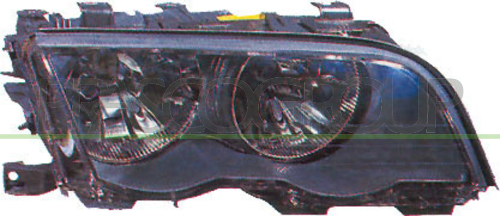 SCHEINWERFER RECHTS-H7+H7-MIT LWR-MIT MOTOR-SCHWARZ