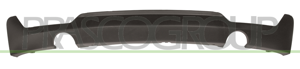 SPOILER DE PARE-CHOCS ARRIERE NOIRE SURFACE LISSE PRET A PEINDRE-AVEC ECHAPPEMENT DOUBLE