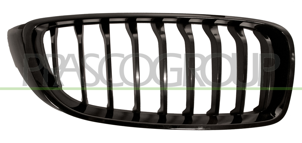 GRILLE CALANDRE DROITE PEINTE NOIRE/BRILLANTE