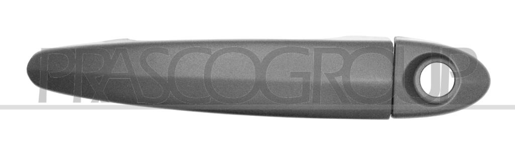 FRONT DOOR HANDLE LEFT-OUTER-BLACK-WITH KEY HOLE