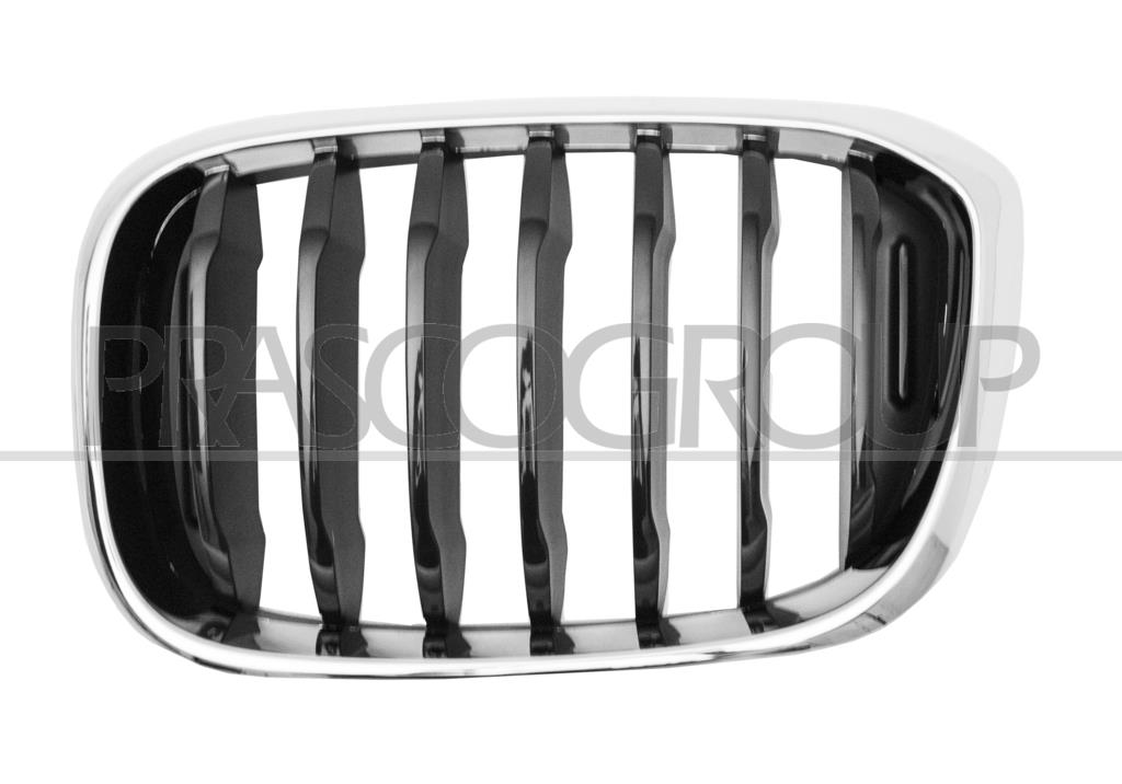 GRILLE CALANDRE GAUCHE NOIRE AVEC CADRE CHROME'