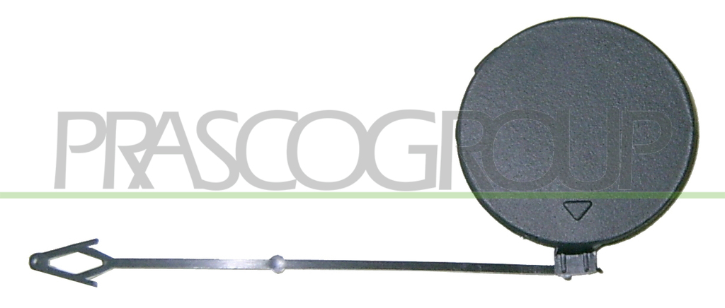 FRONT BUMPER TOW HOOK COVER RIGHT-BLACK-TEXTURED FINISH