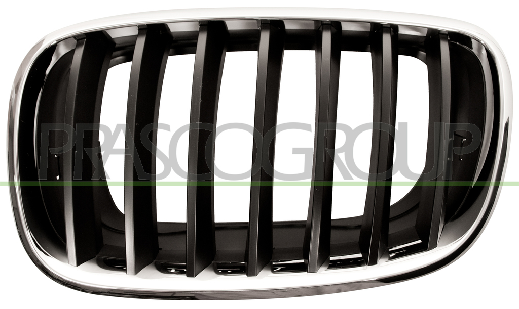 GRILLE CALANDRE GAUCHE CHROMEE-CHROMEE/NOIRE