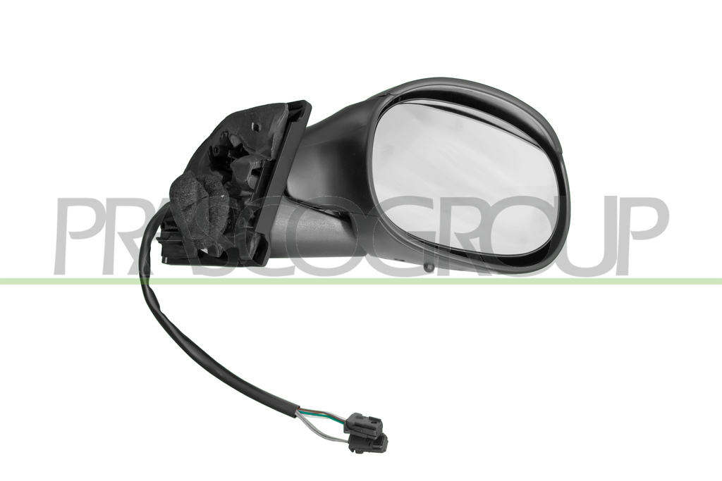 ESPEJO DERECHO ELECTRICO-NEGRO-CONVEXO/CROMADO-3 PINES