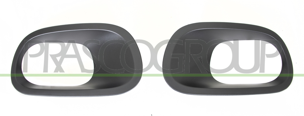 SET OF FOG LIGHT FRAMES BLACK-TEXTURED FINISH (RIGHT+LEFT)