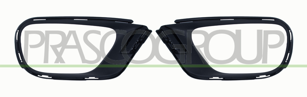 SET OF HEADLAMP FRAME BLACK-SMOOTH TO BE PRIMED (RIGHT+LEFT)