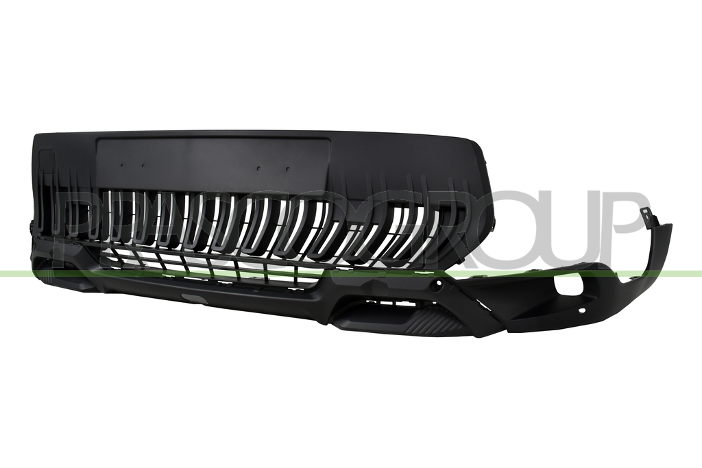 FRONT BUMPER-LOWER-BLACK-TEXTURED FINISH-WITH FOG LAMP HOLES-WITH CUTTING MARKS FOR SENSORS-WITH CENTRE GRILL