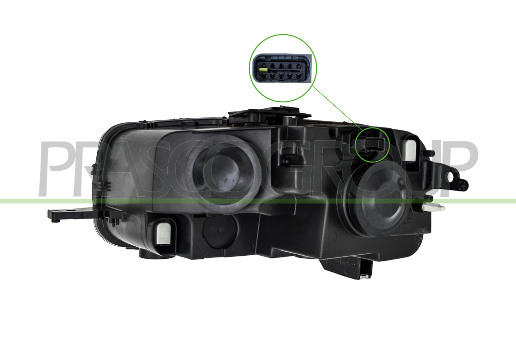 HEADLAMP RIGHT H7+H1-LOWER-ELECTRIC-WITH MOTOR