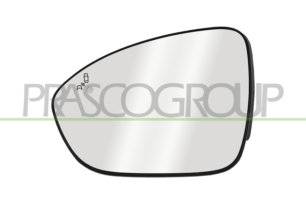 SPIEGELGLAS LINKS-HEIZBAR-MIT BLIS-KONVEX-2 PINS