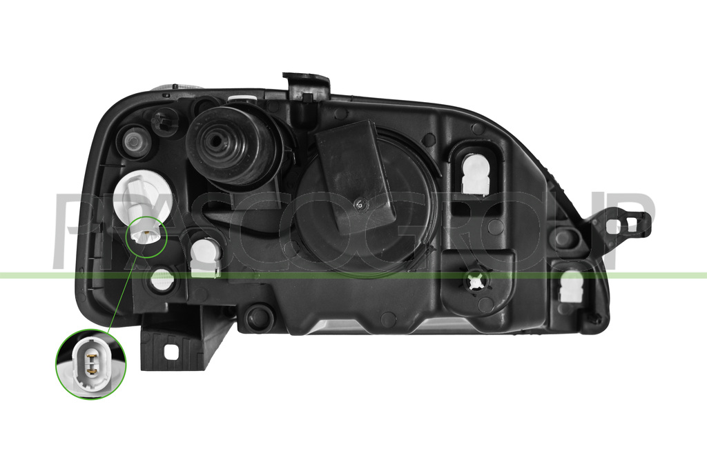 SCHEINWERFER LINKS-H4-MIT LWR-OHNE MOTOR