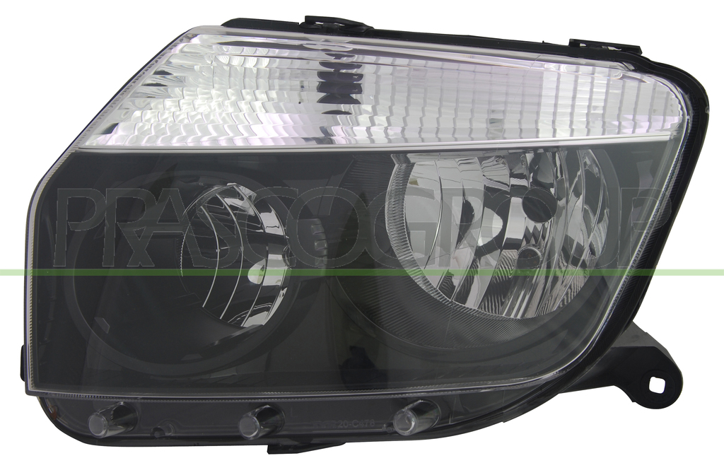 PROIETTORE SINISTRO H1+H7-ELETTRICO-SENZA MOTORE-NERO