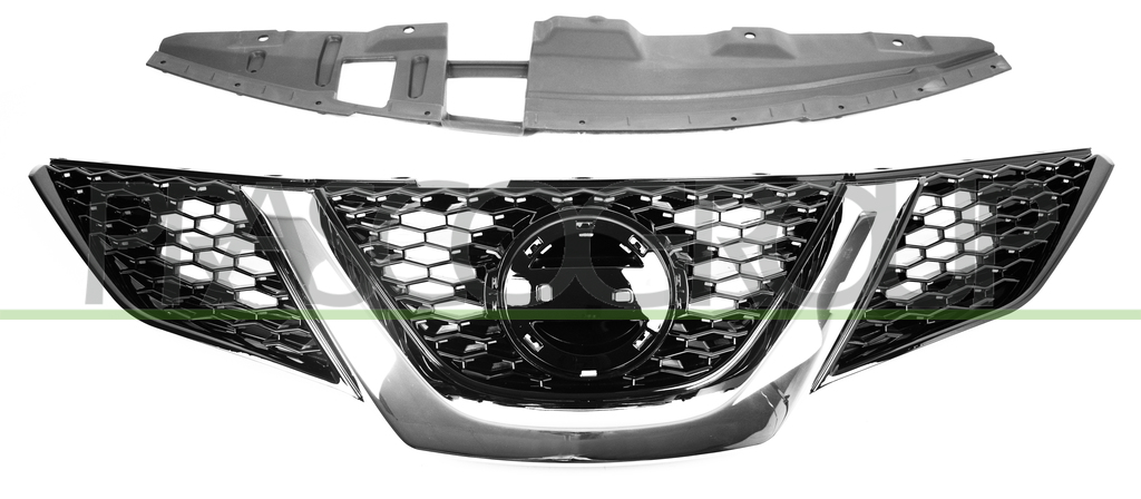 GRILLE CALANDRE NOIRE BRILLANT AVEC MOULURE CHROMEE'