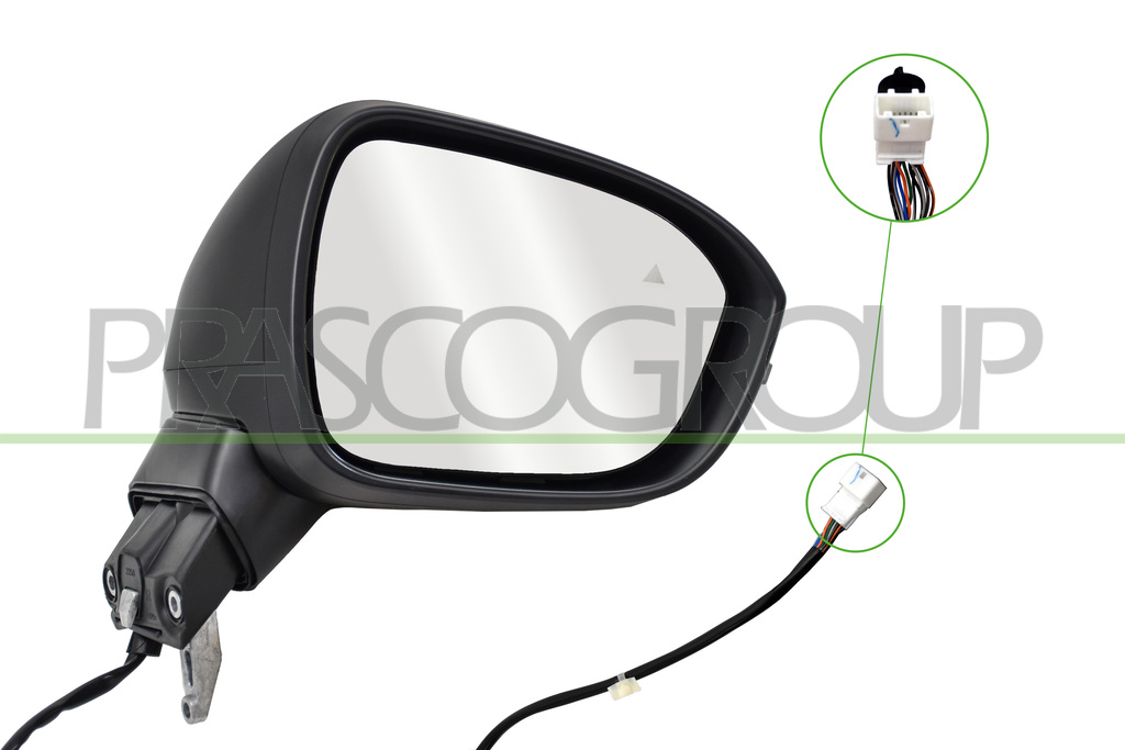 RETROVISORE DESTRO-ELETTRICO-CON PRIMER-TERMICO-CHIUDIBILE-CON FANALE-CON BLIS-CONVESSO-11 PIN MOD. ACENTA