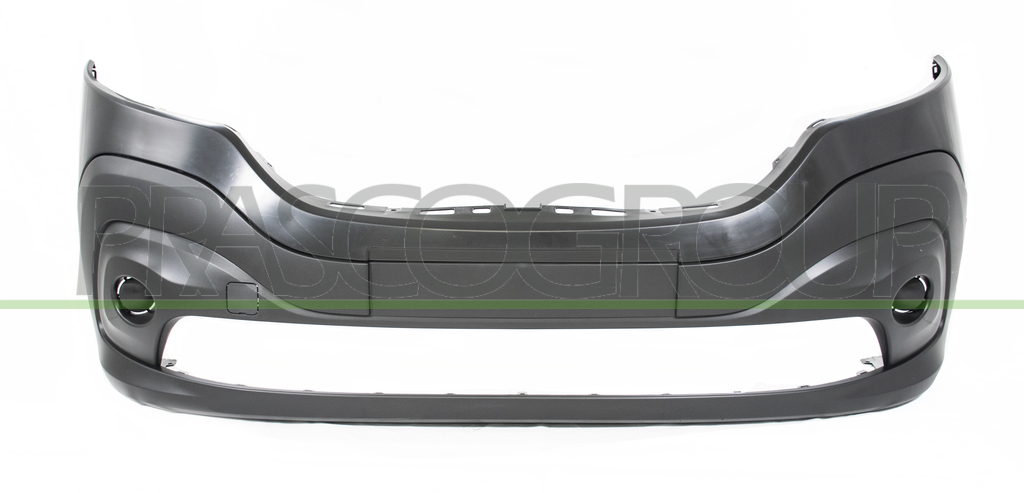 FRONT BUMPER-BLACK-TEXTURED FINISH-WITH TOW HOOK COVER-WITH PROVISION FOR FOG LAMPS-WITH SET OF FOG LIGHT HOLDERS (RIGHT+LEFT)