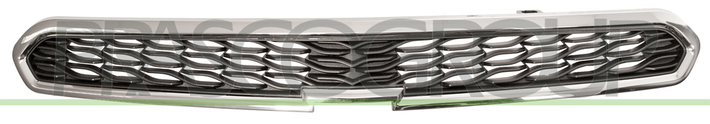 GRILLE CALANDRE SUPERIEURE NOIRE AVEC MOULURE CHROMEE