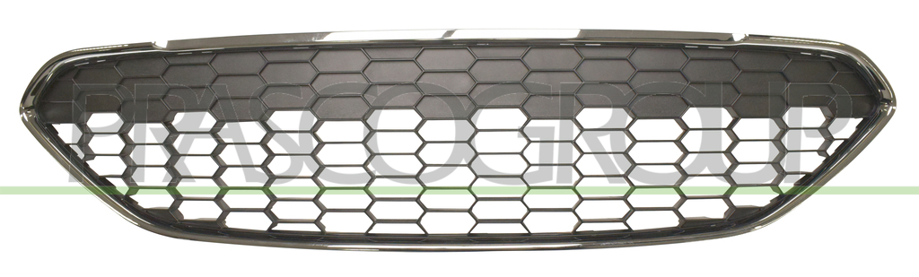 GRIGLIA RADIATORE-NERA-CON CORNICE CROMATA MOD. 02/16 >