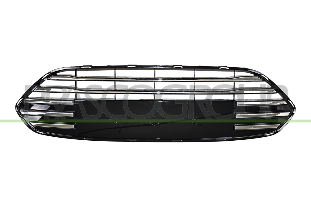 FRONT BUMPER GRILLE-CENTRE-GLOSS-BLACK-WITH CHROME MOLDING