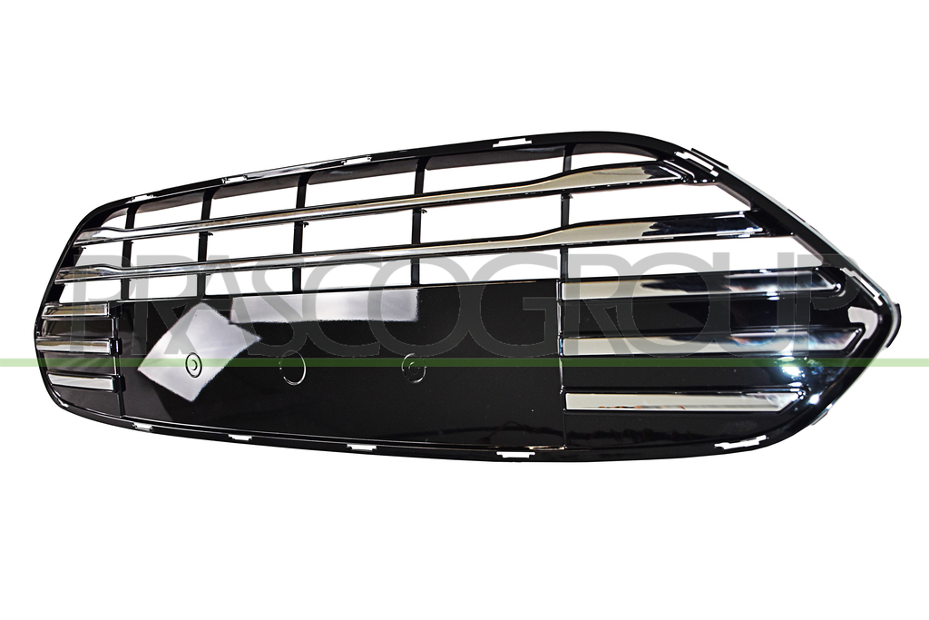 FRONT BUMPER GRILLE-CENTRE-GLOSS-BLACK-WITH CHROME MOLDING