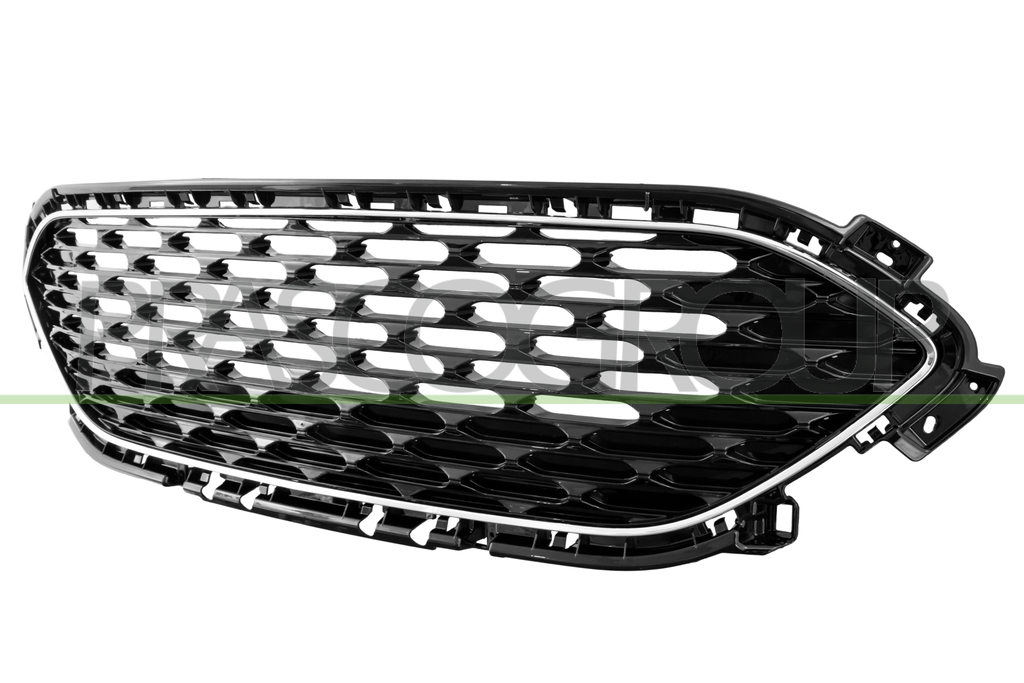 RADIATOR GRILLE-GLOSSY BLACK-WITH CHROME FRAME
