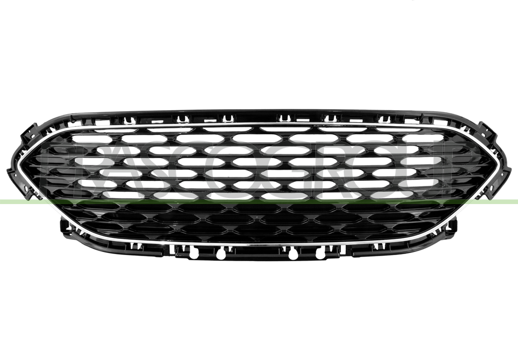 RADIATOR GRILLE-GLOSSY BLACK-WITH CHROME FRAME
