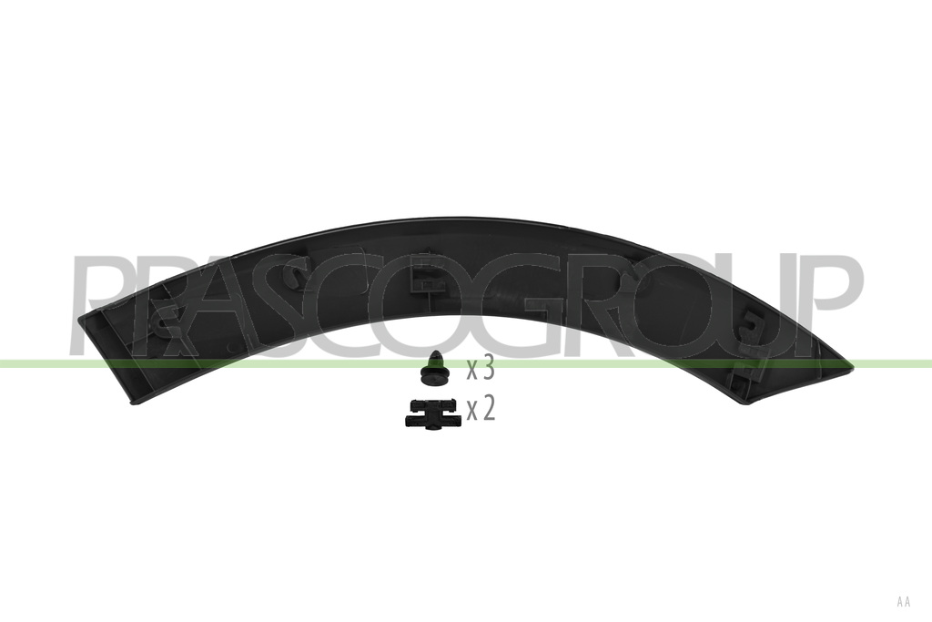 FRONT WHEEL ARCH EXTENSION LEFT-REAR SIDE-BLACK-TEXTURED FINISH
