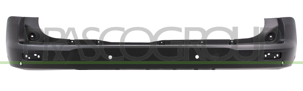 REAR BUMPER-CENTRE-BLACK-TEXTURED FINISH-WITH PDC HOLES+SENSOR HOLDERS-WITH TOW HOOK COVER