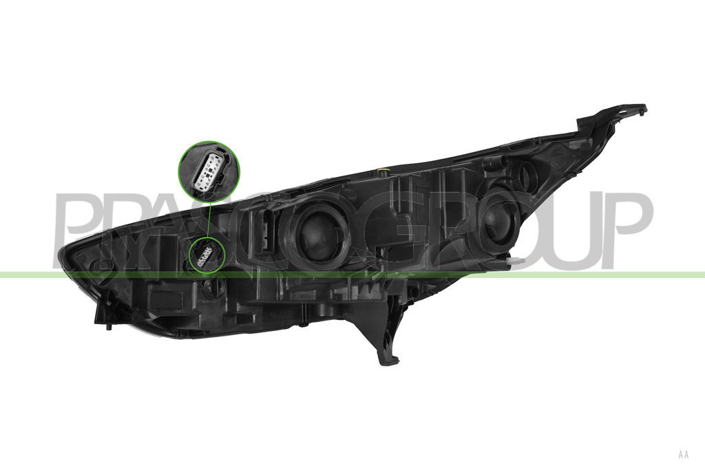 OPTICA DERECHA H7+H15-ELECTRICA-CON MOTOR-NEGRA-MONTAJE VALEO