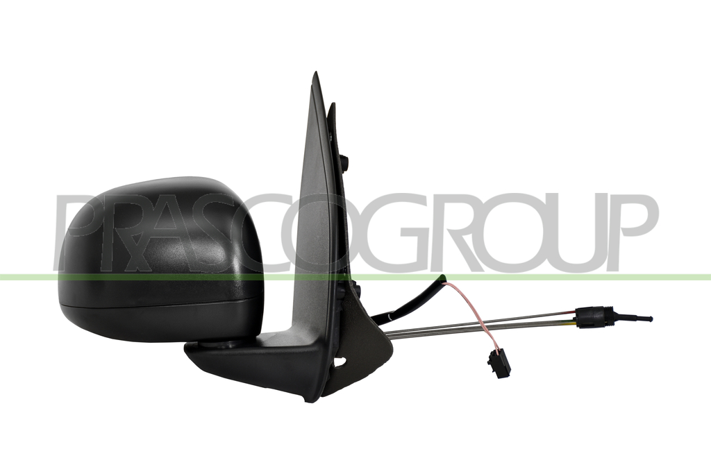 DOOR MIRROR RIGHT-CABLE-BLACK-WITH SENSOR-CONVEX-CHROME