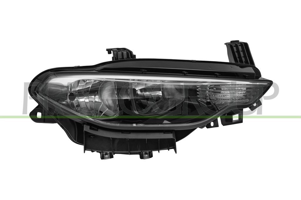 PROIETTORE DESTRO H7+H15-ELETTRICO-CON MOTORE-NERO-VERSIONE A.L. MOD. 10/20 >