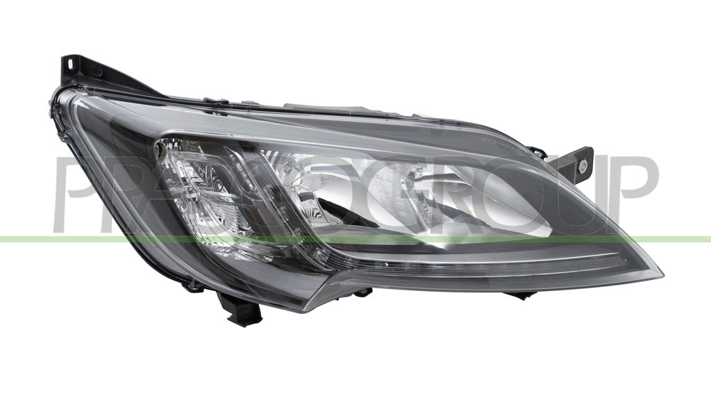 OPTICA DERECHA H7+H7 ELECTRICA-CON MOTOR-CON LUZ DE GIRO-LED-NEGRA