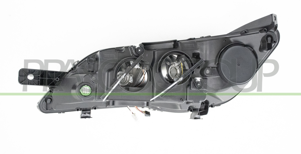 OPTICA DERECHA H7+H7 ELECTRICA-CON MOTOR-CON LUZ DE GIRO-LED-NEGRA