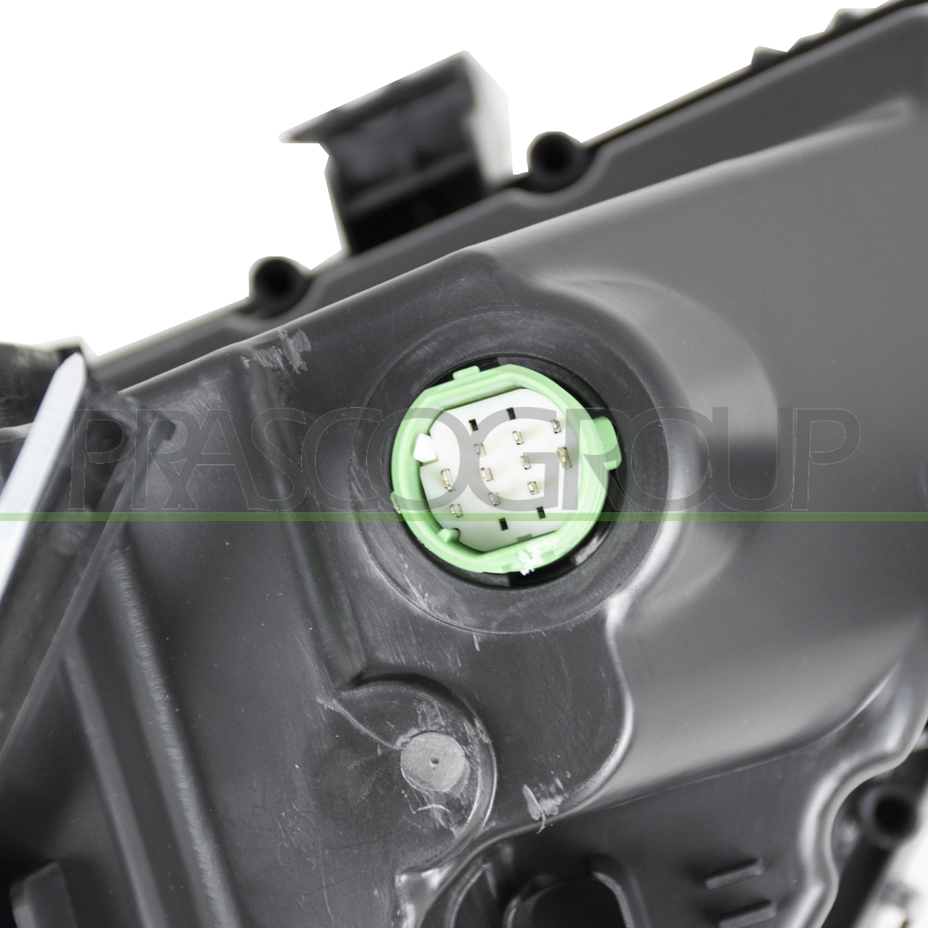 OPTICA DERECHA H7+H7 ELECTRICA-CON MOTOR-CON LUZ DE GIRO-LED-NEGRA