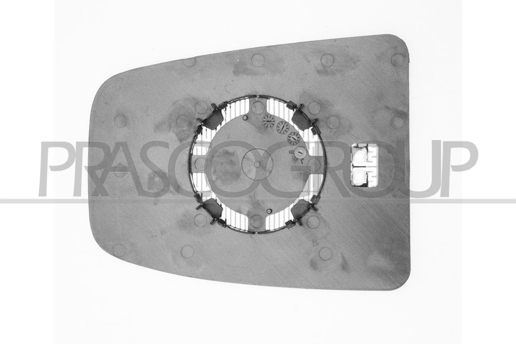 MIRROR GLASS BASE LEFT-UPPER HEATED-CONVEX/CHROME