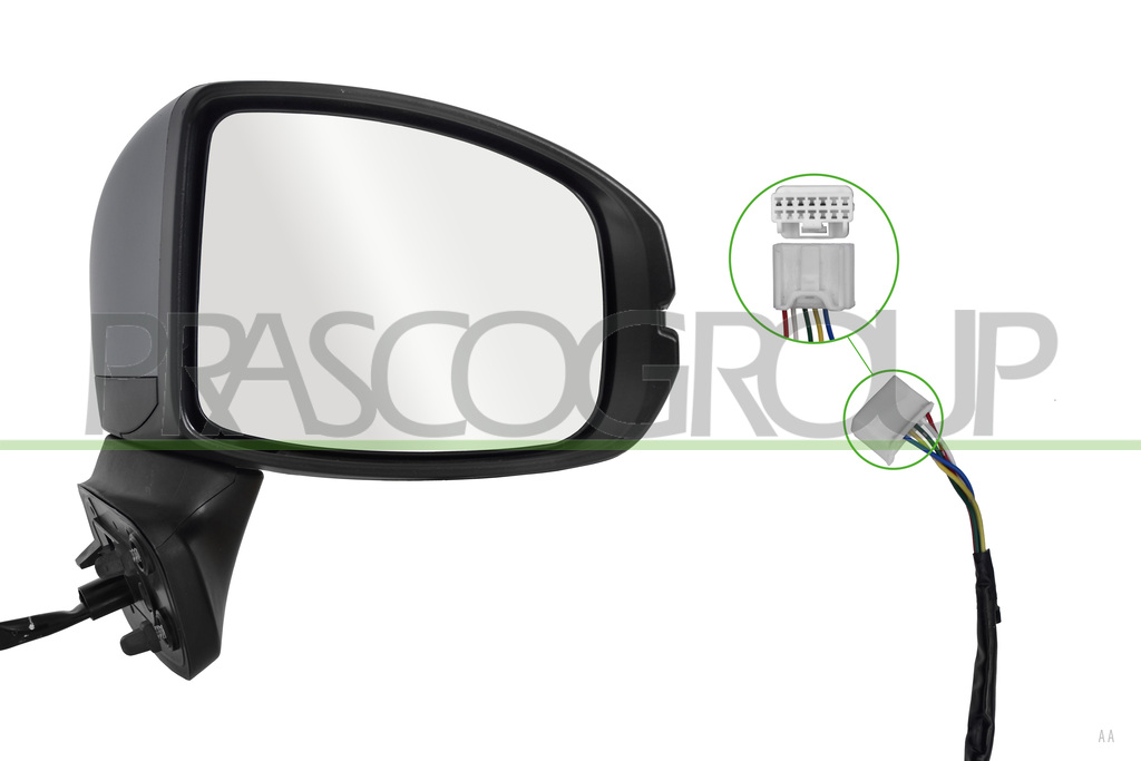 RETROVISORE DESTRO-ELETTRICO-CON PRIMER-CON FANALE-CONVESSO