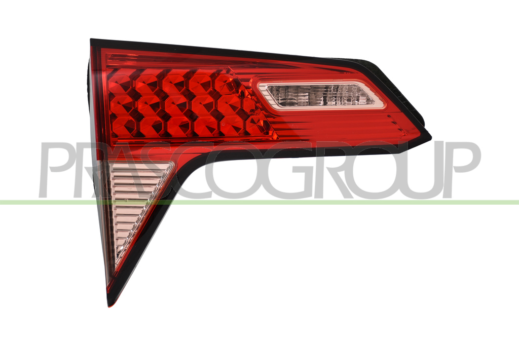 FANALE POSTERIORE SINISTRO-INTERNO-CON PORTALAMPADA-FONDO-ROSSO-LED