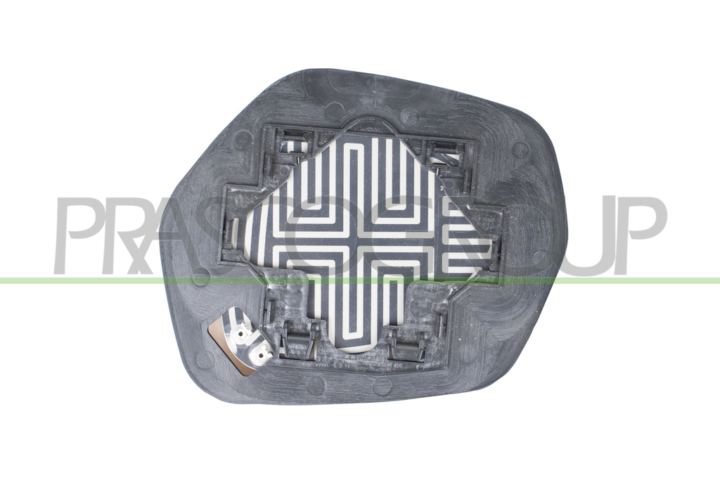 MIRROR GLASS BASE RIGHT-HEATED-CONVEX-CHROME