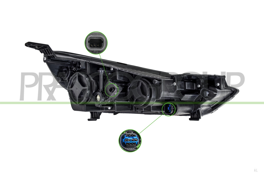 SCHEINWERFER LINKS H7+HB3-MIT LWR-MIT MOTOR-SILBER