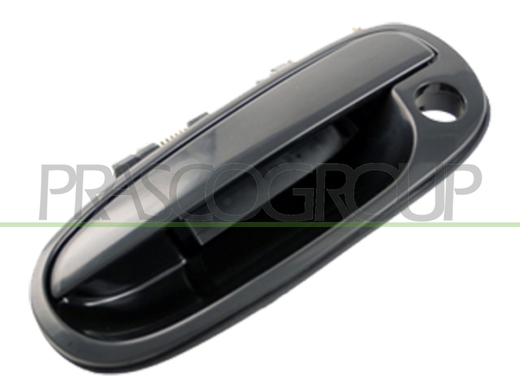 FRONT DOOR HANDLE LEFT-OUTER-SMOOTH-BLACK-WITH KEY HOLE