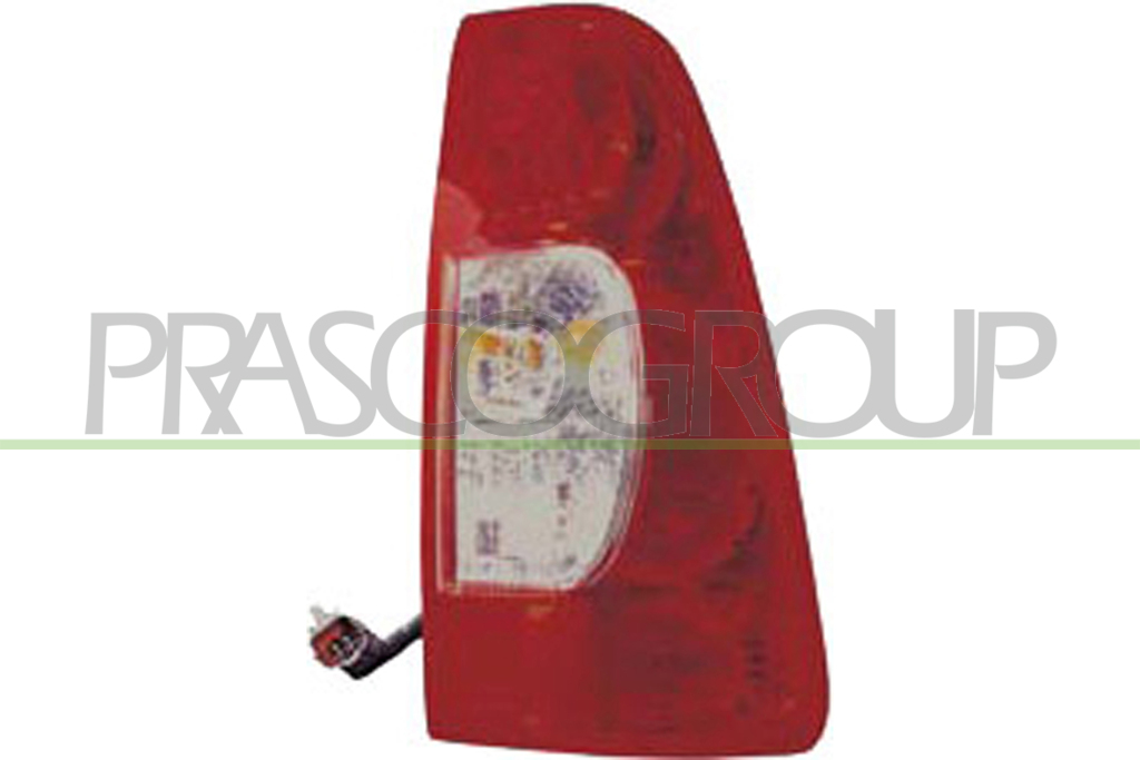 TAIL LAMP RIGHT-WITHOUT BULB HOLDER-RED/CLEAR-SMOKE BASE