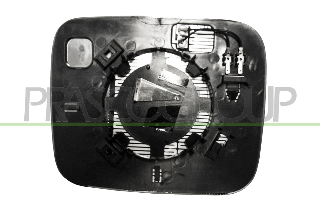 MIRROR GLASS BASE RIGHT-HEATED-CONVEX-CHROME