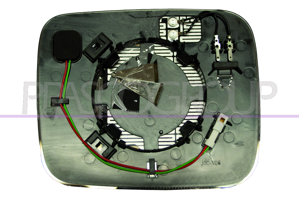 MIRROR GLASS BASE RIGHT-HEATED-CONVEX-WITH ANTI-GLARE DEVICE