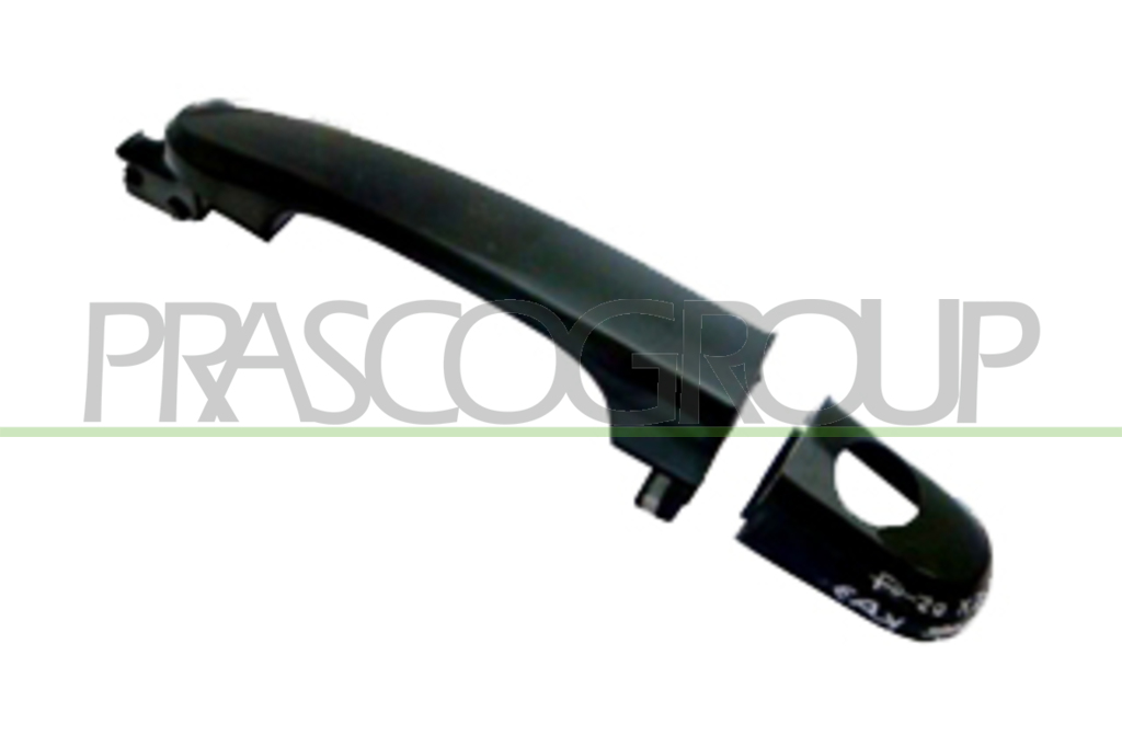 FRONT DOOR HANDLE RIGHT-OUTER-BLACK-SMOOTH-WITH KEY HOLE